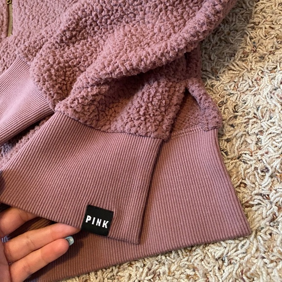 PINK Cropped Sherpa Jacket - Picture 4 of 4